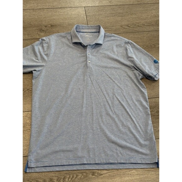 Johnnie O Polo Shirt Performance UPF 50 Sun Protection Striped Men Size XL Golf - Picture 9 of 9